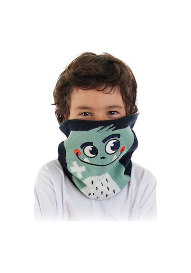 Denokids Canavar Erkek Çocuk Triko Boyunluk Renkli