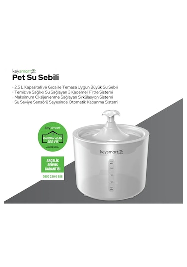 Keysmart Pets Otomatik Pet Su Çeşmesi
