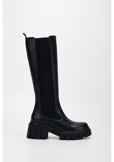 Valmenti Kadın Siyah Hakiki Deri Çizme 775 8045 Bn Czm Sk23/24 Siyah