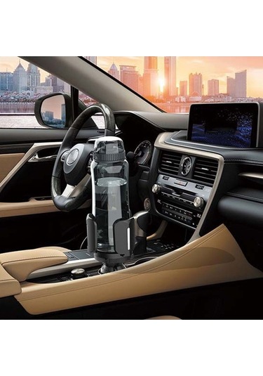 Tongxida 14 Ayrılabilir Araba Bardak Tutucu, Araç İçecek Şişesi Depolama Rafı Siyah