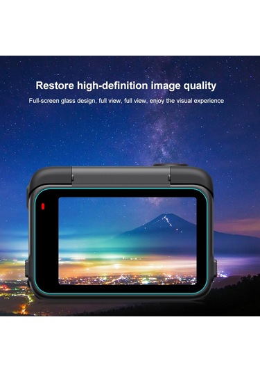 For Insta360 Ace Pro 2 Puluz 3 İn 1 Rear & Front Screen And Lens Tempered Glass Film Transparent