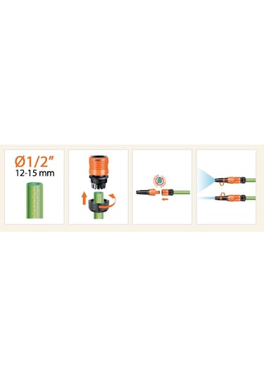 Claber 8800 Jet Sprey Sulama Başlığı Adaptörlü