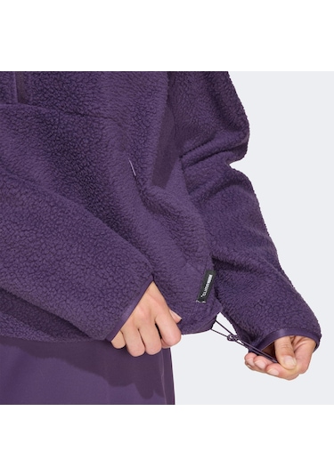 Adidas City Tech High Pile Fleece Half Zip Kadın Mor Polar Jv7137 Mor