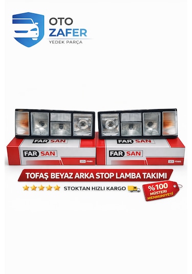 Tofaş Doğan Şahin Slx Şeffaf Beyaz Arka Stop Lamba Takımı Sağ Sol