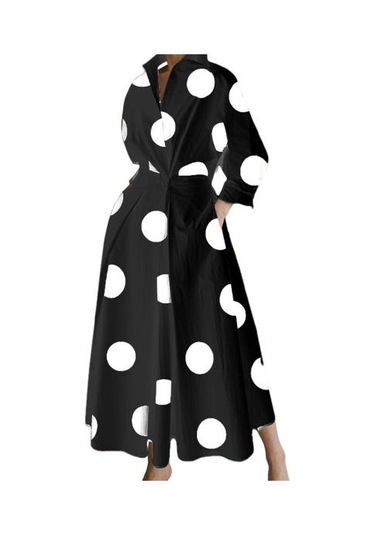 Kadın Bahar Sonbahar Elbise Yaka V Yaka Renk Eşleşen Sıkı Yüksek Bel Orta Buzağı Uzunluğu A-line Gevşek Etek Sot Baskı Bayan İşe Gidip Parti Midi Elbise Siyah Kadın Bahar Sonbahar Elbise Yaka V Yaka Renk Eşleşen Sıkı Yüksek Bel Orta Buzağı Uzunluğu A-line Gevşek Etek Sot Baskı Bayan İşe Gidip Parti Midi Elbise Siyah