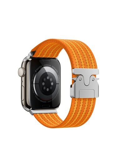 iOs Watch Uyumlu 10 46mm Redclick Krd-133 Naylon Kumaş Hasır Örgülü Kordon