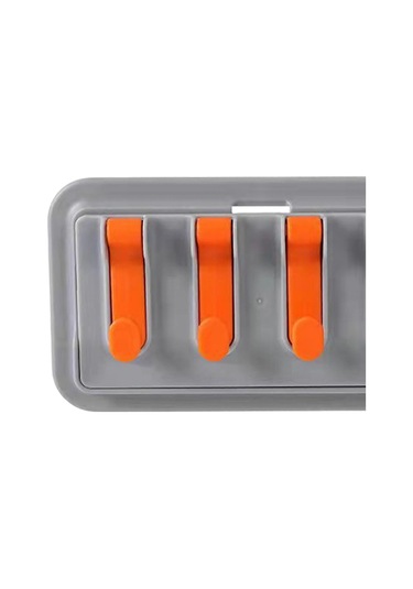 Homyl Katlanabilir Kancalar Kendinden Yapışkanlı Gri-turuncu