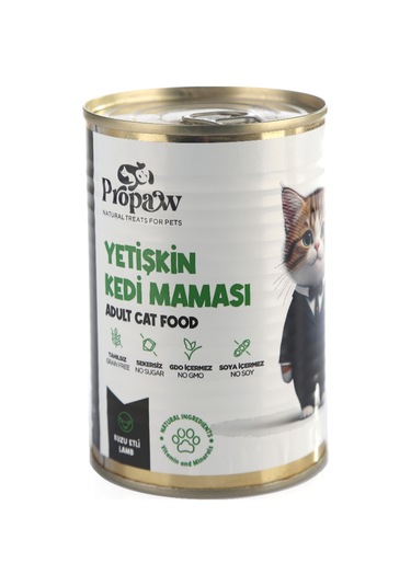Propaw Kuzu Parça Etli Jöleli Premium Tahılsız Yetişkin Kedi Maması 415 G