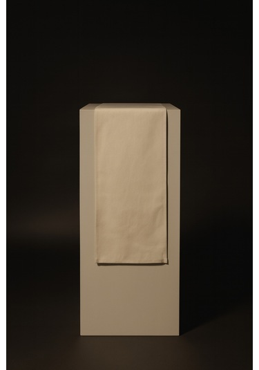 Yunusoğlu Home Krem Keten Şık Masa Runnerı 50x150 Cm Modern Ve Zarif Masa Örtüsü Runner Krem