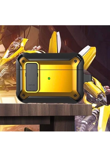 Ally Shockproof Darbe Emici AirPods Pro Kulaklık Kılıfı Sarı