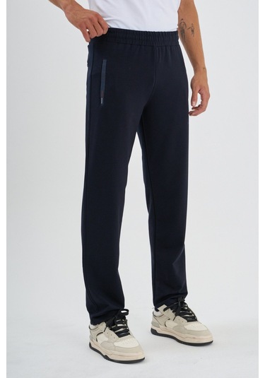 Shooter Sportswear Erkek Antrasit Eşofman Altı Fermuarlı Üç Cep Rahat Kalıp Klasik Paça Lacivert