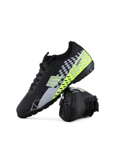 M.p. 231-1138 Gr 36-39 Siyah-sarı Çoraplı Halı Saha Futbol Ayakkabı - 36 Siyah