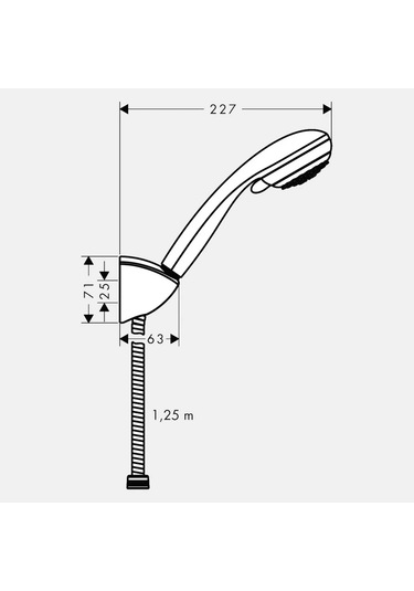 Hansgrohe Crometta Vario Porter Set 1,25 M Krom