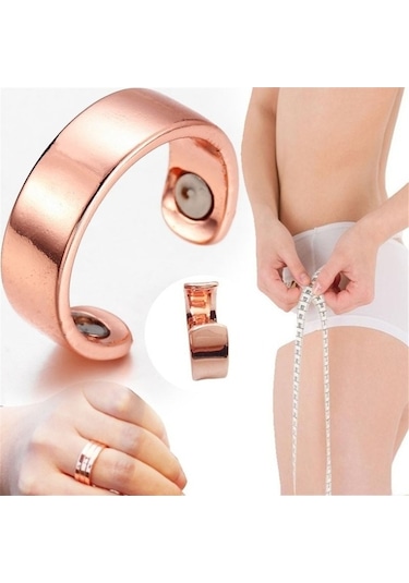 Fastbuy Kişilik Halkası - Çok Renkli Magnetik Sağlık Halkası - Yaratıcı Rose Gold Zımpara Halka Çok Renkli