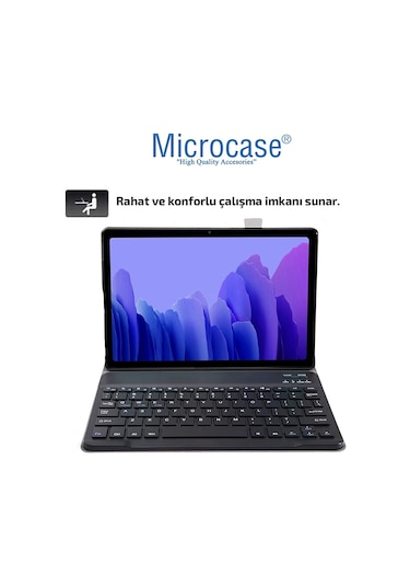 Samsung Uyumlu Tab A7 T500 Bluetooth Klavyeli Standlı Kılıf - BKK1