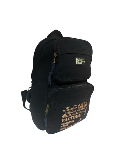 Kaliteli Tek Bölmeli Vintage Disayn Günlük Sırt Gezi Okul Seyahat Çantası Jannie Bag 27 Cm X 40 Cm Siyah