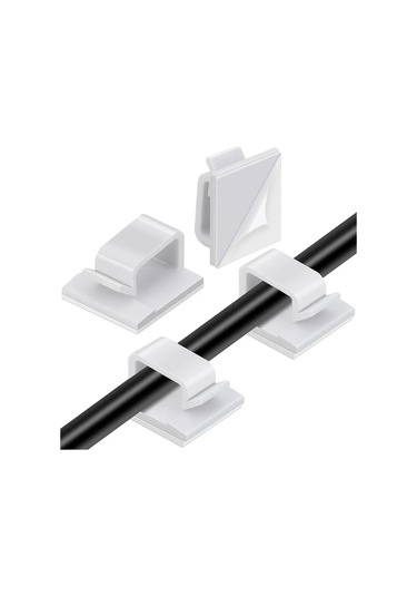 Fobz 5 8 Mm Kendinden Yapışkanlı Beyaz 20 Adet Kablo Tutucu 308123794