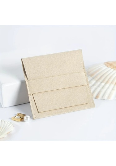 Willowhaven 50 Adet Zarif Süet Görünümlü Toz Geçirmez Kapanışlı Takı Çantası Gri