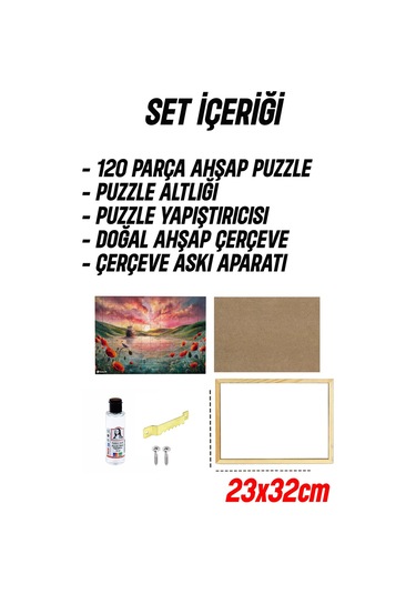 Ahşap Çerçeveli Puzzle - Tablo Hthp - 016 23 X 32 120 Parça