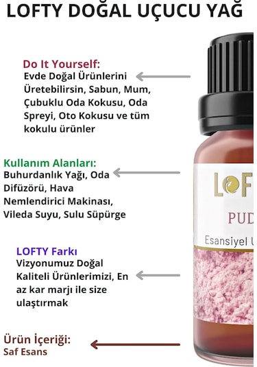 Lofty Pudra Uçucu Yağ Buhurdanlık Esansı Oda Kokusu 10 ML