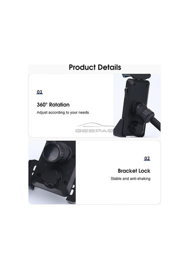 Pazly Yükseltme Tutucu Motosiklet Navigasyon Klipsi, Gidon Telefon Tutucu, Bisiklet/araba İçin Hızlı Kurulum -