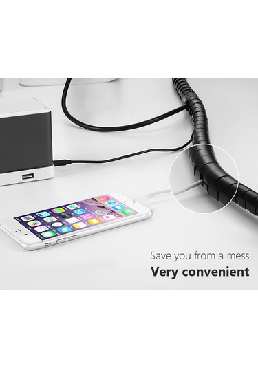 2m Tel Sarma Organizatörü Sarıcı Klips Kablo Priz Tel Tutucu Fare Kordonu Koruyucu Yönetimi Ethernet Teli