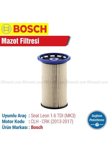 Seat Leon 1.6 Tdı Bosch Mazot Filtresi 2013-2017