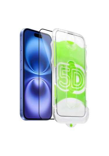 İphone Uyumlu 16 Magic Box Kolay Uygulama Aparatlı 5d Cam Ekran Koruyucu