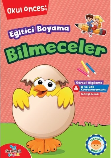 Eğitici Boyama - Bilmeceler Okul Öncesi- Sancak Çocuk