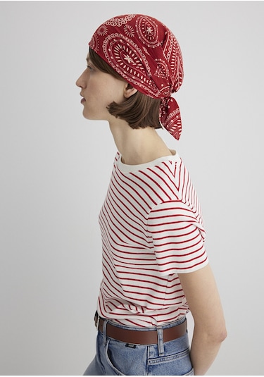 Mavi - Kırmızı Bandana 1912969-10076 Kırmızı