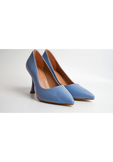 Assortie Bebek Mavisi İnce Topuklu Kitten Heel Kadın Ayakkabı Bebek Mavisi