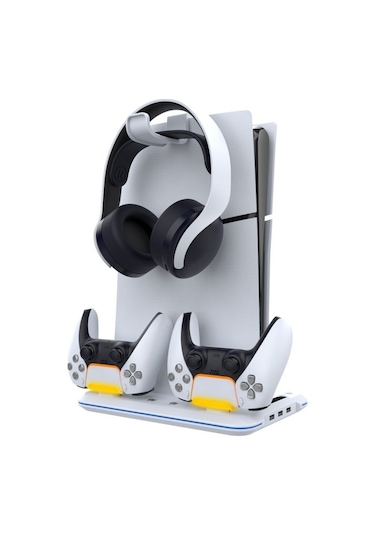 İpega P5s020w Ps5 Slim Disk/ps5 Slim Dijital Uyumlu Rgb Soğutucu Fanlı Stand