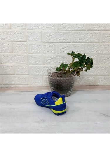 Jump 29143 Saks Mavi- Sarı Erkek Çocuk Halı Saha Futbol Ayakkabı 001