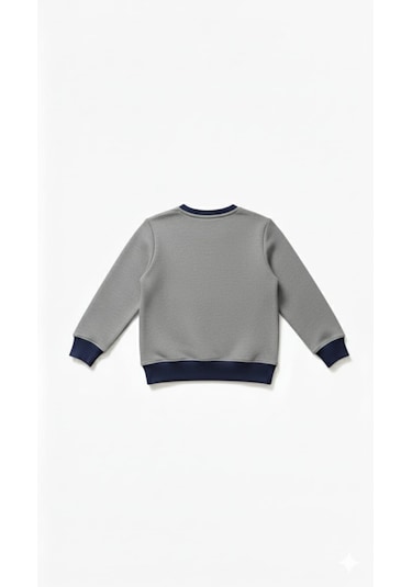 Coupon Çocuk Sweatshirt / Logo Baskılı Gri