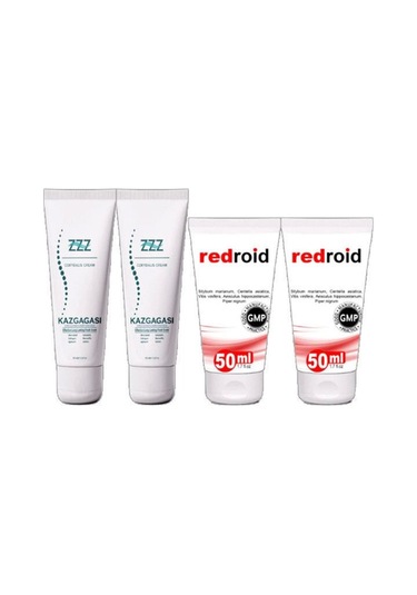 Kaz Gagası Kremi 2x100 Ml Rahatlatıcı +redroid Rahatlatıcı Bakım Kremi 2x50 Ml