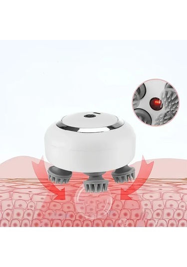 Willowhaven Usb Şarjlı Beyaz Elektrikli Saç Derisi Vücut Kedi Köpek Masaj Aleti 500mah Pil Beyaz