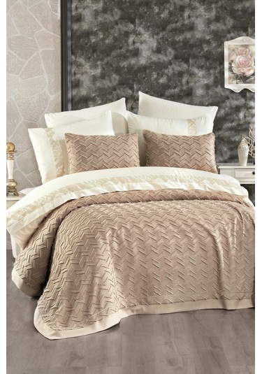 Çeyiz Diyarı Diamond 9 Parça Çeyiz Seti Cappucino Cappucino