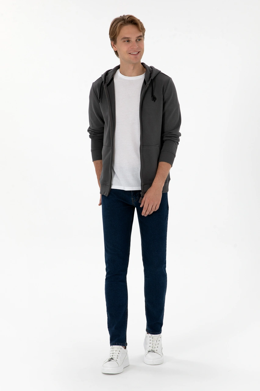 U.s. Polo Assn. Erkek Gri Hırka Örme 50313748-vr024 Gri