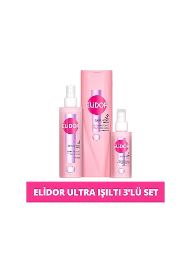 Elidor Ultra Işıltı Yoğun Parlaklık Saç Bakım Seti 3'lü