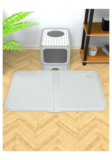 Genel Tedarik Kedi Köpek Tuvalet Mama Altı Matı Silikon 40 x 60 CM