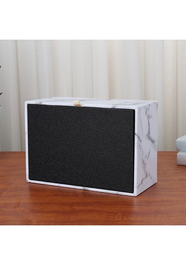 Yuntech01 Mükemmel Mermer Desenli Büyük Kareli Havlu Kutusu - Ev, Otel, Restoran İçin Zengin Görünümlü Dekoratif Organizer