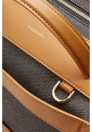 Weekender Bag Ecocraft Canvas Sandstone Black Hafta Sonu Çantası