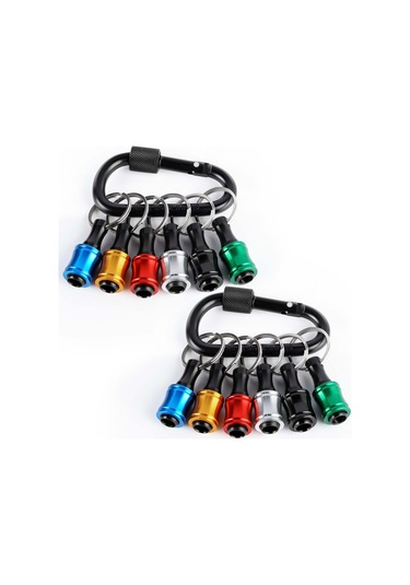 Youmex 1/4 İnç Altıgen Şaftlı Alüminyum Vidalı Uç Tutucu - 6 Renk Seçenekli Taşınabilir Anahtarlık Adaptörü