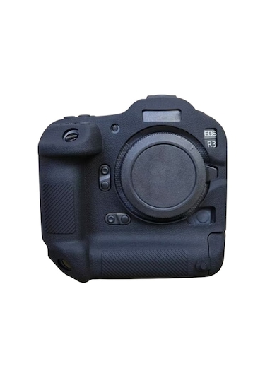 Sones Canon Eos R3 Yumuşak Silikon Koruyucu Kılıf Uyumlu Siyah