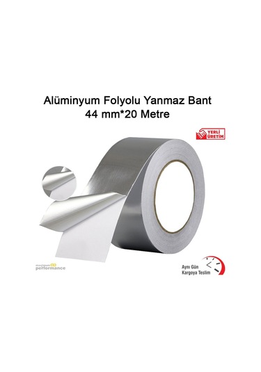 Alüminyum Folyolu Yanmaz Bant 44 Mm*20 Metre (532559332)