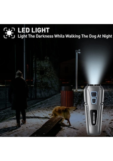 Hallow Ultrasonik Köpek Kovucu Köpek Kabuğu Caydırıcı Cihaz Siyah A