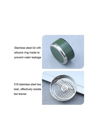 Novahub 955 316 Paslanmaz Çelik Vakumlu Bardaklar, 1000 Ml Kapasite Yeşil