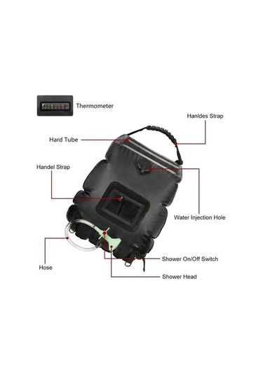 Flybuy Mutfak Mavi Kamp Isıtma Güneş Duş Çantası 20l - 57013264 Mavi