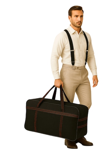 Hurç Çantası Battal Boy Seyahat Tekerlekli Siyah