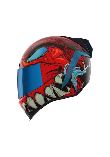 Icon Airform Manik Rr Mıps Kapalı Motosiklet Kaskı Siyah Kırmızı Mavi Siyah - Kırmızı